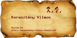 Keresztény Vilmos névjegykártya